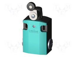 Limit switch; lever R 27mm, plastic roller Ø19mm; NO + NC; 10A
