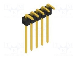 Connector: pin strips; pin header; male; PIN: 5; 2.54mm; THT; 1x5