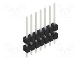 Connector: pin strips; pin header; male; PIN: 7; 2.54mm; THT; 1x7