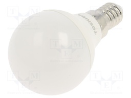 LED lamp; cool white; E14; 230VAC; 470lm; 4.7W; 180°; 6500K