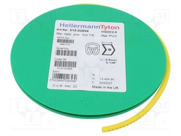 Markers for cables and wires; Label symbol: 9; 2÷5mm; PVC; yellow