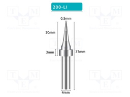 Tip; conical; 0.5mm; for soldering station; BK3500