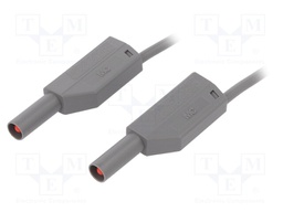 Test lead; PVC; 1m; grey; 32A; Type: with 4mm axial socket