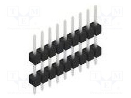 Connector: pin strips; pin header; male; PIN: 9; 2.54mm; THT; 1x9