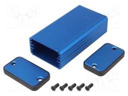 Enclosure: with panel; 1455; X:45mm; Y:25mm; Z:80mm; aluminium