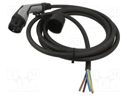 Cable: eMobility; 480V; 26.6kW; wires,Type 2; IP44; 5m; 32A
