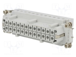 Connector: HDC; female; HTS HE; PIN: 24; 24+PE; size 8; 16A; 400V