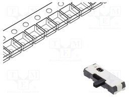 Switch: slide; Pos: 2; SPDT; 0.3A/4VDC; OFF-(ON); Mounting: SMT