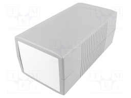 Enclosure: with panel; X: 100mm; Y: 190mm; Z: 80mm; ABS; dark grey