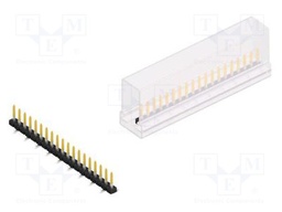 Connector: pin strips; pin header; male; PIN: 19; 2mm; SMT; 1x19