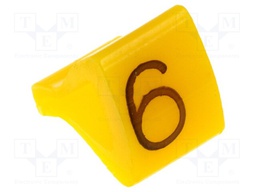 Markers for cables and wires; Label symbol: 6; 1.7÷3.5mm; H: 7mm