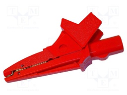 Crocodile clip; 20A; red; max.16mm; 1kV; Type: insulated