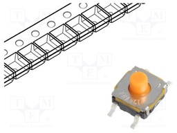 Microswitch TACT; SPST-NO; Pos: 2; 0.05A/32VDC; SMT; none; 1.7N