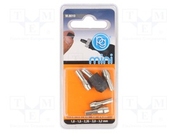 Collets for drill holder; for PgTools mini drills; 4pcs.