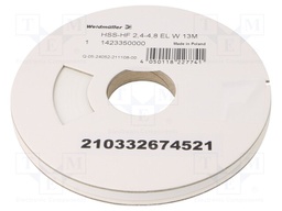 Heat shrink sleeve; glueless; 2: 1; 4.8mm; L: 13m; white