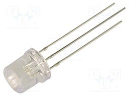 LED; green,yellow; 8mm; 140°; Front: flat; 2.1÷2.6VDC,2.9÷3.4VDC