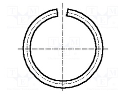 Protective ring; spring steel; Shaft dia: 20mm; BN: 825; DIN: 7993