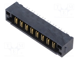 Connector: PCB to PCB; socket; PET; male; PIN: 8; straight; 6.35mm