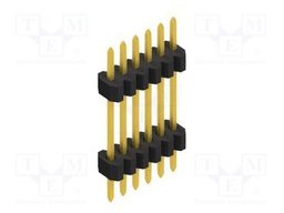 Connector: pin strips; pin header; male; PIN: 6; 1.27mm; THT; 1x6