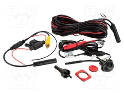 Rear view camera; 170°; black; 12VDC,24VDC; Kit: camera; -20÷77°C