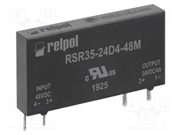 Relay: solid state; 3÷28VDC; 1-phase; PCB; -30÷80°C; 28x5.2x15mm