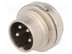 Connector: M16; male; for panel mounting,rear side nut; IP40