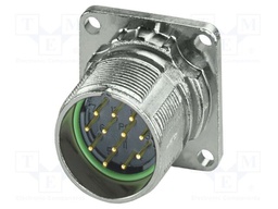 Connector: M23; socket; PIN: 12; crimped; straight; IP68; M23 PRO; 8A