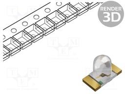 IR transmitter; 35°; λp max: 850nm; SMD; Dim: 1.6x3.2x1.8mm; 20mA