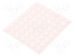 Self-adhesive foot; H: 3.6mm; white; polyurethane; Dim: Ø12.7mm
