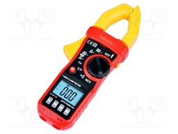 AC digital clamp meter; Øcable: 23mm; LCD (1999); 50Hz÷1kHz; 230g