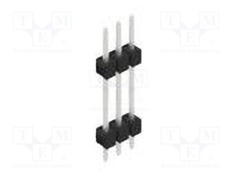 Connector: pin strips; pin header; male; PIN: 3; 2.54mm; THT; 1x3