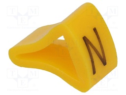 Markers for cables and wires; Label symbol: N; 3÷6.5mm; H: 9mm