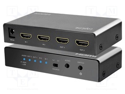 Switch; HDCP 2.2,HDMI 2.0; black; Input: HDMI socket x2