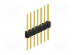 Connector: pin strips; pin header; male; PIN: 7; 1.27mm; THT; 1x7