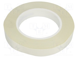 Tape: insulation; W: 19mm; L: 50m; D: 0.16mm; white; acrylic; 5%; 2.5kV