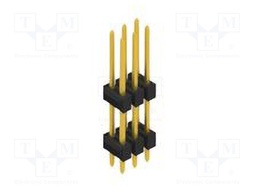 Connector: pin strips; pin header; male; PIN: 6; 2.54mm; THT; 2x3