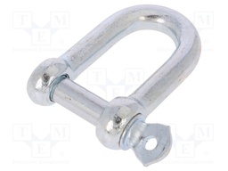 Dee shackle; steel; for rope; zinc; Size: 12mm