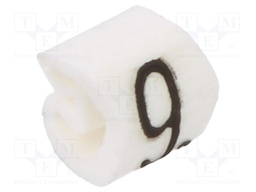 Markers for cables and wires; 1.3÷3mm; PVC; white; leaded
