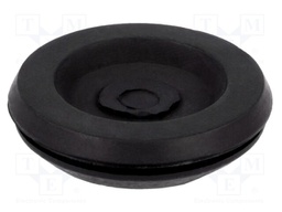 Grommet; with bulkhead; Ømount.hole: 20.2mm; Øhole: 13.5mm; black