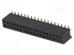 Socket; pin strips; female; PIN: 36; straight; 1.27mm; SMT; 2x18