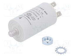 Capacitor: motors, run; 4uF; 470VAC; Ø30x56.5mm; -25÷85°C; ±5%