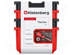 Container: cuvette; black,red; 156x110x90mm; 4pcs; TITAN