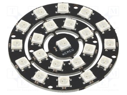 Module: LED; 5VDC; No.of diodes: 21; Colour: RGB; Shape: ring