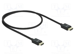 Cable; HDMI plug,both sides; HDMI 2.1; Len: 0.5m; black; 48Gbps