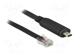 Cable; USB 2.0; RJ45 plug,USB A plug; 2m; black; Interface: RS232