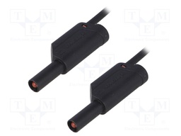 Test lead; PVC; 2m; black; 16A; Cond.cross sec: 1mm2