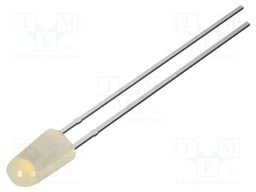 LED; white warm; oval; 3.9x3.1mm; 2180mcd; Front: convex; 2.9VDC