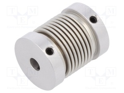 Coupling; Ø1: 6mm; Ø2: 6mm; Mat: aluminium,stainless steel