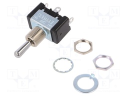 Switch: toggle; Pos: 3; SP3T; ON-OFF-ON; 15A/125VAC; Toggle: round