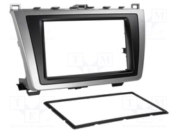 Radio frame; Mazda; 2 DIN; black and silver